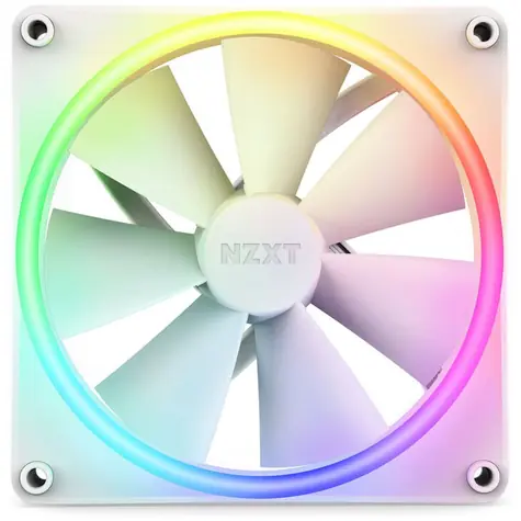 NZXT F140 RGB DUO 2ks bílá / 140mm / Fluid Dynamic Bearing / 1800 RPM / 84.75 CFM / 4-Pin PWM