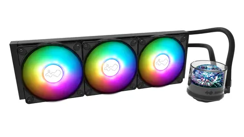 InWin NR36 ARGB AiO černá / 3x 120mm / 1800 RPM / 82.96 CFM / 25 dB / 3-Pin + 4-Pin / AMD + Intel