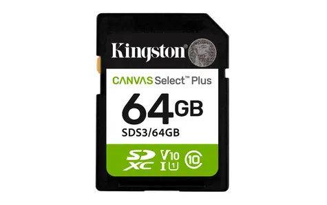Kingston Canvas Select Plus SDXC 64GB / UHS-I V90 / U3 / Class 10
