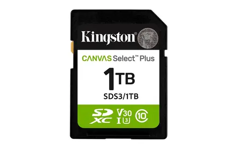 Kingston Canvas Select Plus SDXC 1TB / UHS-I V90 / U3 / Class 10