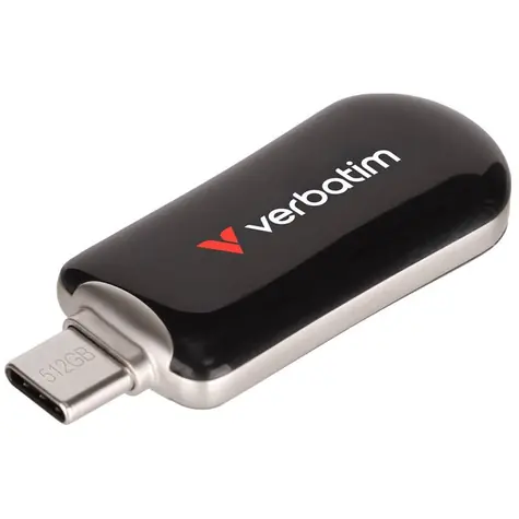 Verbatim Plectra 512GB černá / Flash Disk / USB-C 3.0 / až 100 MBs