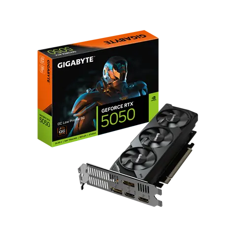 GIGABYTE GeForce RTX 5050 Low Profile 8GB OC / 2587MHz / 8GB GDDR6 / 128-bit / 1x HDMI + 3x DP / 550W (8)