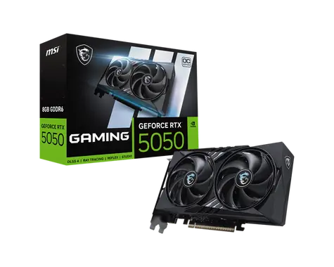 MSI GeForce RTX 5050 GAMING 8GB OC / 2647MHz / 8GB GDDR6 / 128-bit / 1x HDMI + 3x DP / 550W (8)