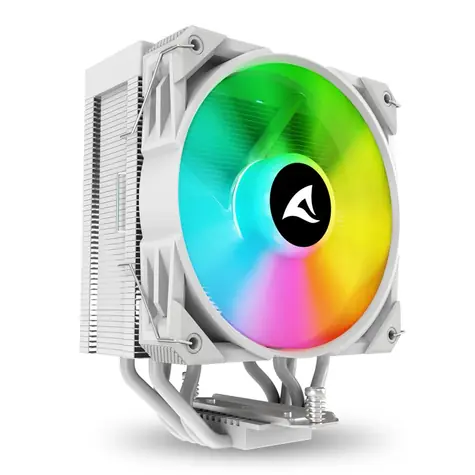 Sharkoon A40 RGB bílá / 1x 120mm / 220W TDP / 1800 RPM @ 30 dB / RGB / AMD + Intel