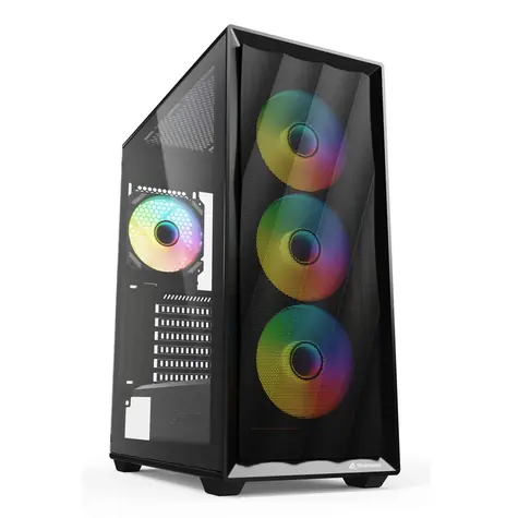 Sharkoon VK4 ARGB černá / ATX / 2x USB-A 3.0 / 4x 120mm RGB / bez zdroje / průhledná bočnice 