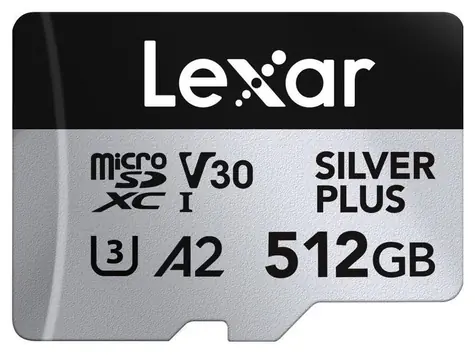 Lexar Professional SILVER PLUS microSDXC 512GB / čtení: 205MBps / zápis: 150MBps / UHS-I / V30