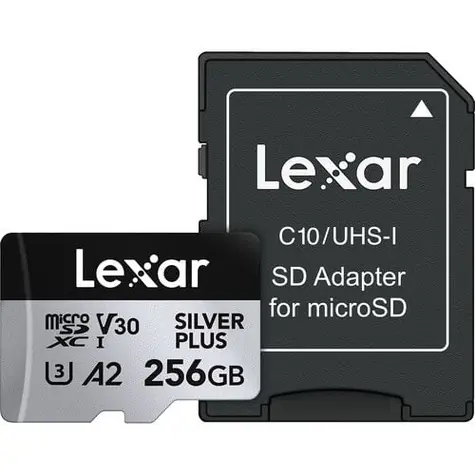 Lexar Professional SILVER PLUS microSDXC 256GB / čtení: 205MBps / zápis: 150MBps / UHS-I / V30