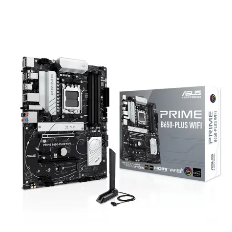 ASUS PRIME B650-PLUS WIFI / AMD B650 / DDR5 / SATA III RAID / USB / GLAN / M.2 / sc.AM5 / Wi-Fi / ATX
