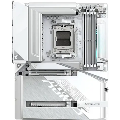 GIGABYTE X870 A STEALTH ICE / AMD X870 / DDR5 / SATA III RAID / USB / 5GLAN / M.2 / sc.AM5 / ATX