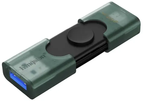 Kingston DataTraveler DuoG2 256GB zelená / Flash Disk / USB 3.2 Gen 1 - (USB-A & USB-C )