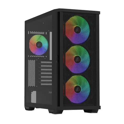 ZALMAN Z10 PLUS černá / ATX / 2xUSB 3.0 + 1xUSB-C / 3x140mm + 120 mm ARGB / bez zdroje / průhledná bočnice