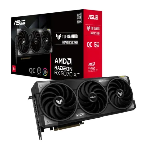 ASUS TUF RX 9070 XT Gaming / 16GB / 2540 MHz / 16GB GDDR6 / 256-bit / 1x HDMI + 3x DP / 850W (8+8+8)