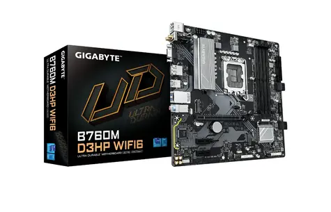 Gigabyte B760 D3HP / B760 / LGA1700 / 4x DDR5 / 4x SATA III / USB / 2x PCIE x16 / 1x GLAN / 2x M.2 / mATX