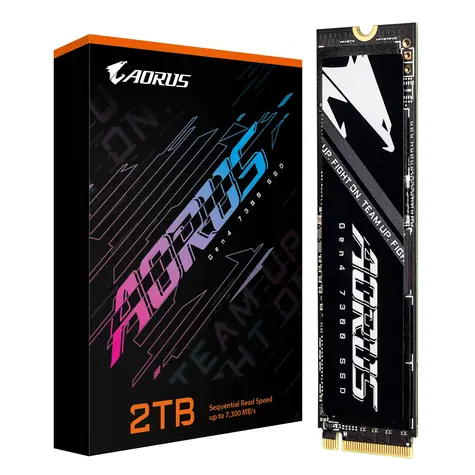 Gigabyte AORUS 7300 / 2TB / M.2 NVME Gen4 / R: 7300 MBps / W: 6850 MBps / MTBF: 1.6mh / 5y