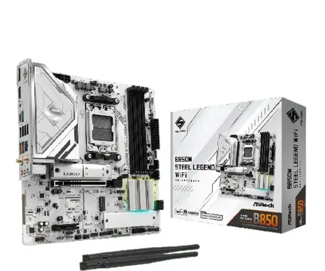 ASROCK B850M Steel Legend Wifi / AMD B850 / DDR5 / SATA III / USB 3.2 / 2.5GLAN / Wi-Fi 7 / sc.AM5 / mATX