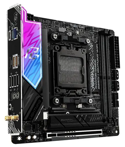 ASROCK B850I Lightning WiFi / AMD B850 / DDR5 / SATA III / USB 3.2 / 2.5GLAN / Wi-Fi 6 / sc. AM5 / Mini-ITX