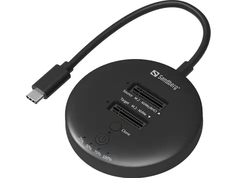Sandberg USB3.2 Cloner Dock for NVMe M.2 SSD / čtení + zápis + klonování NVMe SSD