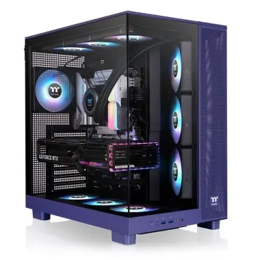 Thermaltake View 380 XL TG ARGB fialová / ATX / 2x USB-A 3.2 / 1x USB-C / 4x120mm / bez zdroje / průhledná bočnice 