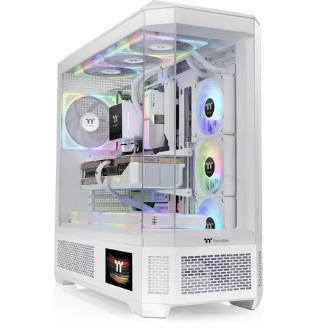 Thermaltake View 600 TG bílá / E-ATX / 2x USB-A 3.0 / 1x USB-C / bez zdroje / průhledná bočnice 