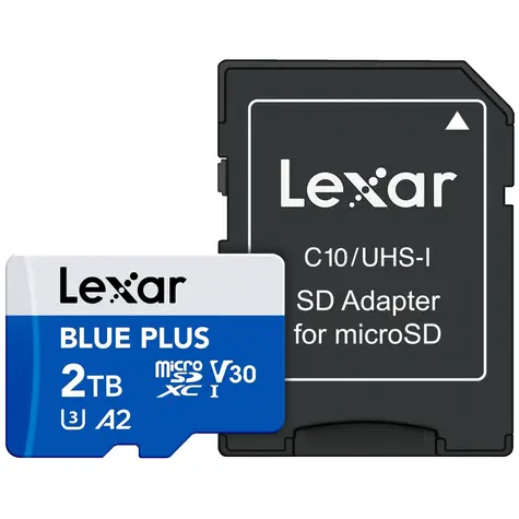 Lexar BLUE PLUS microSDHC/microSDXC 2TB / čtení: 160MBps / UHS-I / V30