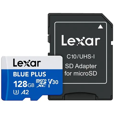 Lexar BLUE PLUS microSDHC/microSDXC 128GB / čtení: 160MBps / UHS-I / V30