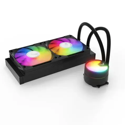 Valkyrie VK-AIOA240B černá / AIO vodní chladič CPU / 2x 120 mm / 32.8dB / AMD + Intel 