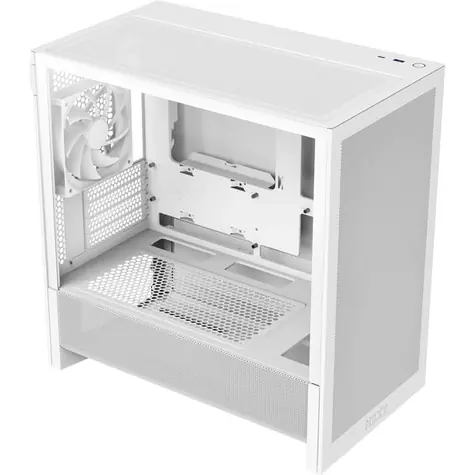 NZXT H3 Flow 2025 bílá / mATX / 1x USB-A 3.2 / 1x USB-C 3.2 Gen2 / 1x 120mm / bez zdroje / průhledná bočnice