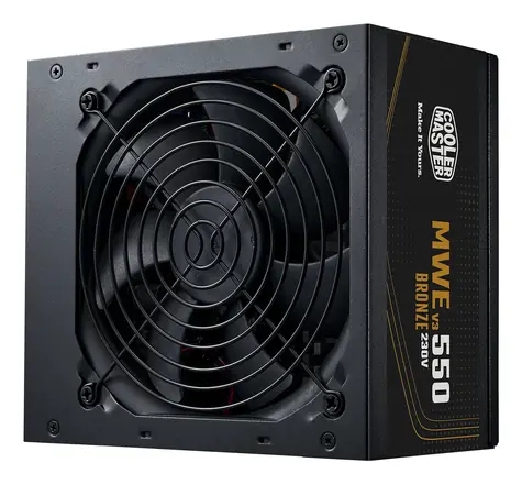 Cooler Master MWE BRONZE 550 V3 230V (ATX 3.1) černá / ATX / 550W / aktivní PFC / 120mm / 80 PLUS Bronze