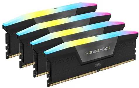 Corsair Vengeance RGB 128GB (4x32GB) 5600MHz černá / DDR5 / PC5-44800 / CL40-40-40-77 / 1.25V