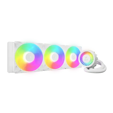 ARCTIC Liquid Freezer III Pro 420 A-RGB bílá / 3x 140 mm / Fluid Dynamic Bearing / 800 - 2800 RPM / Intel + AMD