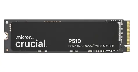 Crucial P510 1TB / M.2 SSD 2280 / PCIe 5.0 / R:11000MBs / W:9500MBs / 5y