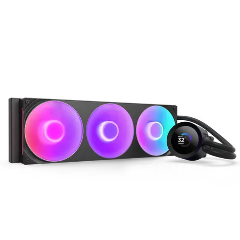 NZXT Kraken Plus RGB 360 černá / 3x 120mm / Fluid Dynamic Bearing / 31.9 dB @ 2400 RPM / 75.05 CFM / AMD + Intel