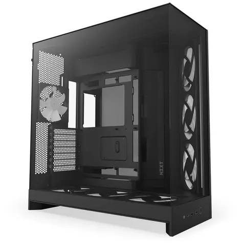 NZXT H9 Flow RGB+ černá / E-ATX / 2x USB-A 3.2 / 1x USB-C 3.2 / 1x 120mm / 6x 140mm RGB / bez zdroje 