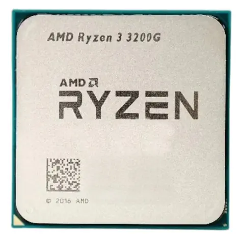 AMD Ryzen 3 3200G @ 3.6GHz - TRAY / Turbo 4.0GHz / 4C4T / L3 4MB / AM4 / 65W 