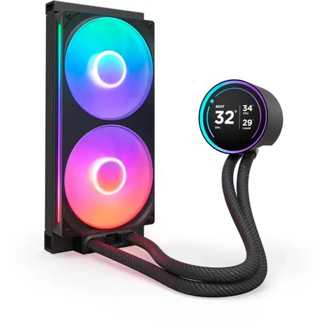 NZXT Kraken Elite 280 RGB černá / 2x 140mm / Fluid Dynamic Bearing / 34.5 dB @ 2000 RPM / 98.61 CFM / AMD + Intel