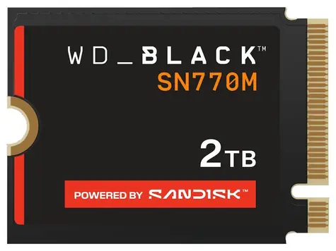 WD Black SN770M 2TB / M.2 SSD 2230 / NVMe PCIe 4.0 x4 / TLC / čtení:5150MBs / zápis:4850MBs / 5y