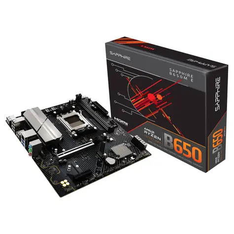 Sapphire B650M-E / B650 / 2x DDR5 / PCIex16 / 1x 2.5GLAN / mATX
