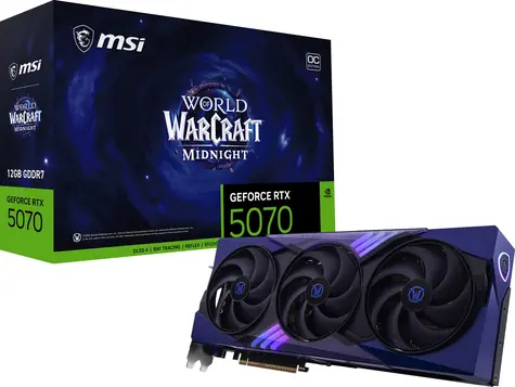 MSI GeForce RTX 5070 12G World of Warcraft Midnight Void Edition OC / 12GB GDDR7 / PCI-E / 3x DP + 1x HDMI