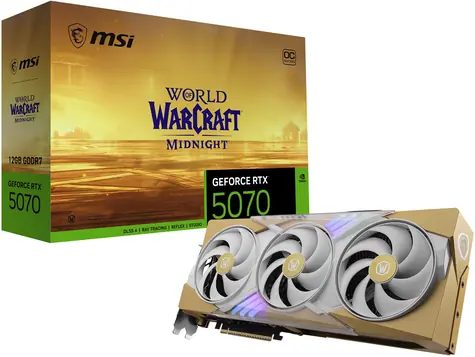 MSI GeForce RTX 5070 12G World of Warcraft Midnight Light Edition OC / 12GB GDDR7 / PCI-E / 3x DP + 1x HDMI