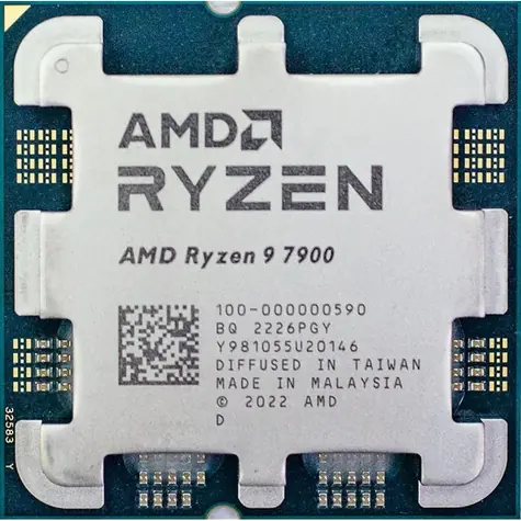AMD Ryzen 9 7900 @ 3.7GHz - TRAY / Turbo 5.4GHz / 12C24T / L3 64MB / AM5 / Zen 4 / 65W