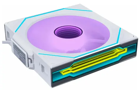Rozbaleno - Lian Li UNI FAN SL-INF 120 ARGB Wireless Reverse Blade PWM bílá / 120 mm ARGB / 32.2 dB @ 0-2300 RPM / 4-pin / rozbaleno