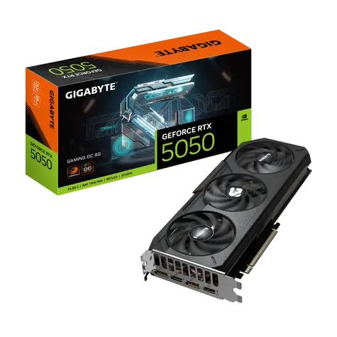 Rozbaleno - GIGABYTE GeForce RTX 5050 GAMING 8GB OC / 2632MHz / 8GB GDDR6 / 128-bit / 1x HDMI + 3x DP / 550W (8) / rozbaleno