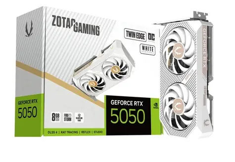 ZOTAC GAMING GeForce RTX 5050 Twin Edge OC W. ED. / 2317-2602GHz / 8192 MB GDDR6 / 128bit / 1x HDMI + 3x DP / 550W (8)