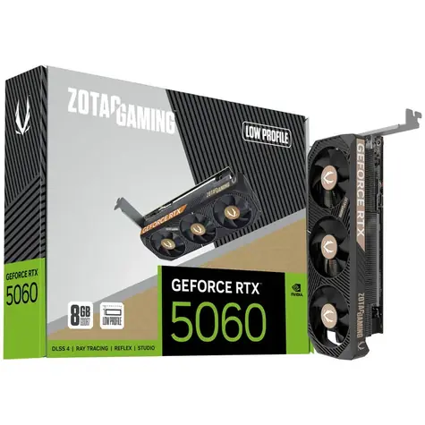 ZOTAC GAMING GeForce RTX 5060 Low Profile 8GB / 2280-2497GHz / 8192 MB GDDR7 / 128bit / 1x HDMI + 2x DP / 550W (8)