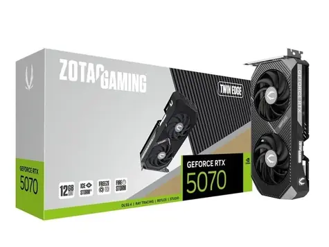 ZOTAC GAMING GeForce RTX 5070 Twin Edge 12GB / 2325 - 2512Mhz / 12288 MB GDDR7 / 192bit / 1x HDMI + 3x DP / 650W (16)