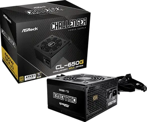 ASROCK Challenger CL-650G / ATX / 650W / 80 Plus Gold / 120mm