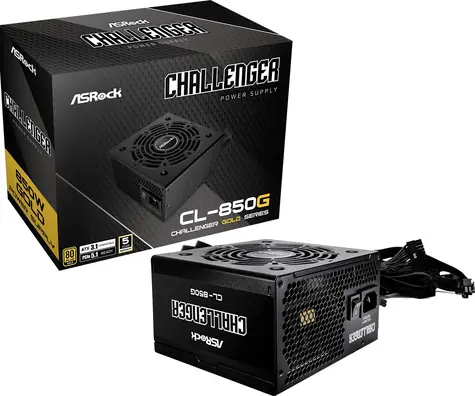 ASROCK Challenger CL-850G / ATX / 850W / 80 Plus Gold / 120 mm / nemodulární