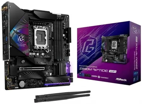 Rozbaleno - ASRock RIPTIDE WiFi / Z890 / LGA 1851 / 4x DDR5 / PCIex16 / 2.5GLAN / mATX / rozbaleno