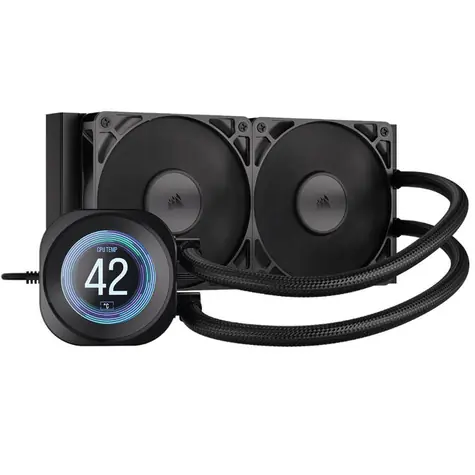 Corsair NAUTILUS 240 RS LCD černá / 2x 120mm / LCD / 36dB / 420-2100 RPM / 72.8CFM / Intel + AMD