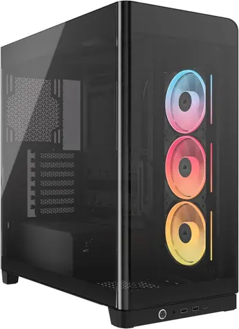 Corsair FRAME 4500X LX-R RGB iCUE LINK černá / E-ATX / 2x USB-A / 1x USB-C / 3x 120mm / bez zdroje / průhledná bočnice 